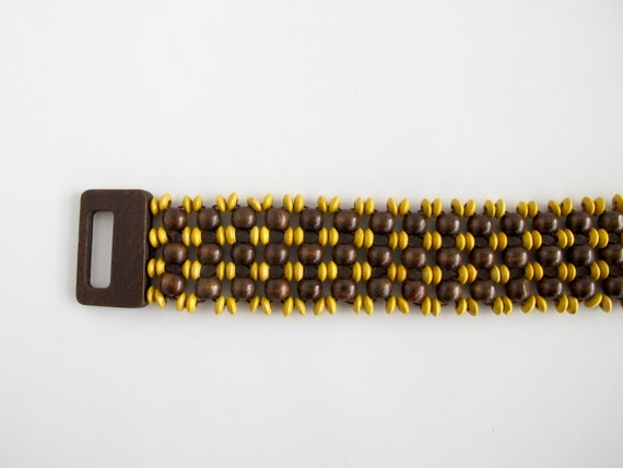 Vintage Beaded Belt, Wooden Accessories - image 6
