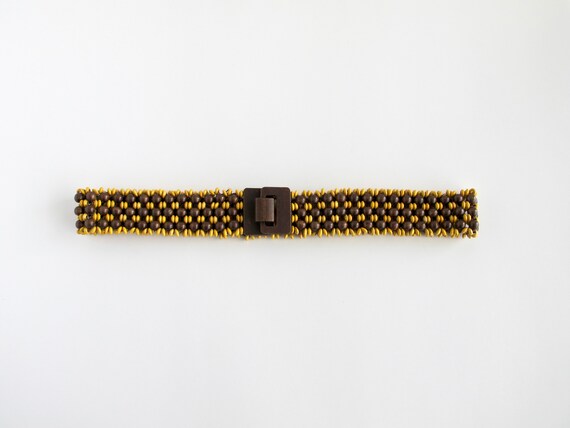 Vintage Beaded Belt, Wooden Accessories - image 9