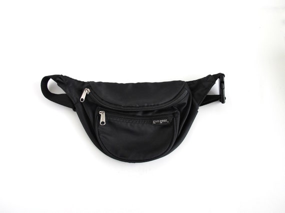 Vintage Fanny Pack, Black Belt Bag, Eastsport - image 2