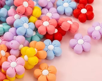 Flower Collar Bead, pet collar accessory, collar add-on, silicone flower bead, unique focal bead