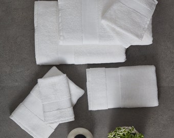 Diamond 100% Turkish Cotton Bath Towel Set | Super Soft Highly Absorbent Towels | Spa & Hotel Quick Dry Towel Sets for Bathroom