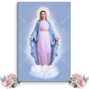 Our Lady of Medjugorje: Queen of Peace 08in x 10in Gallery Wrapped Canvas Comes Ready to Hang