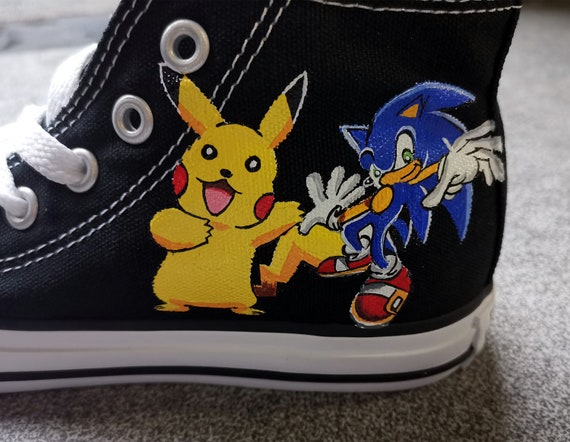 Sonic Shoes Custom Converse Kids 
