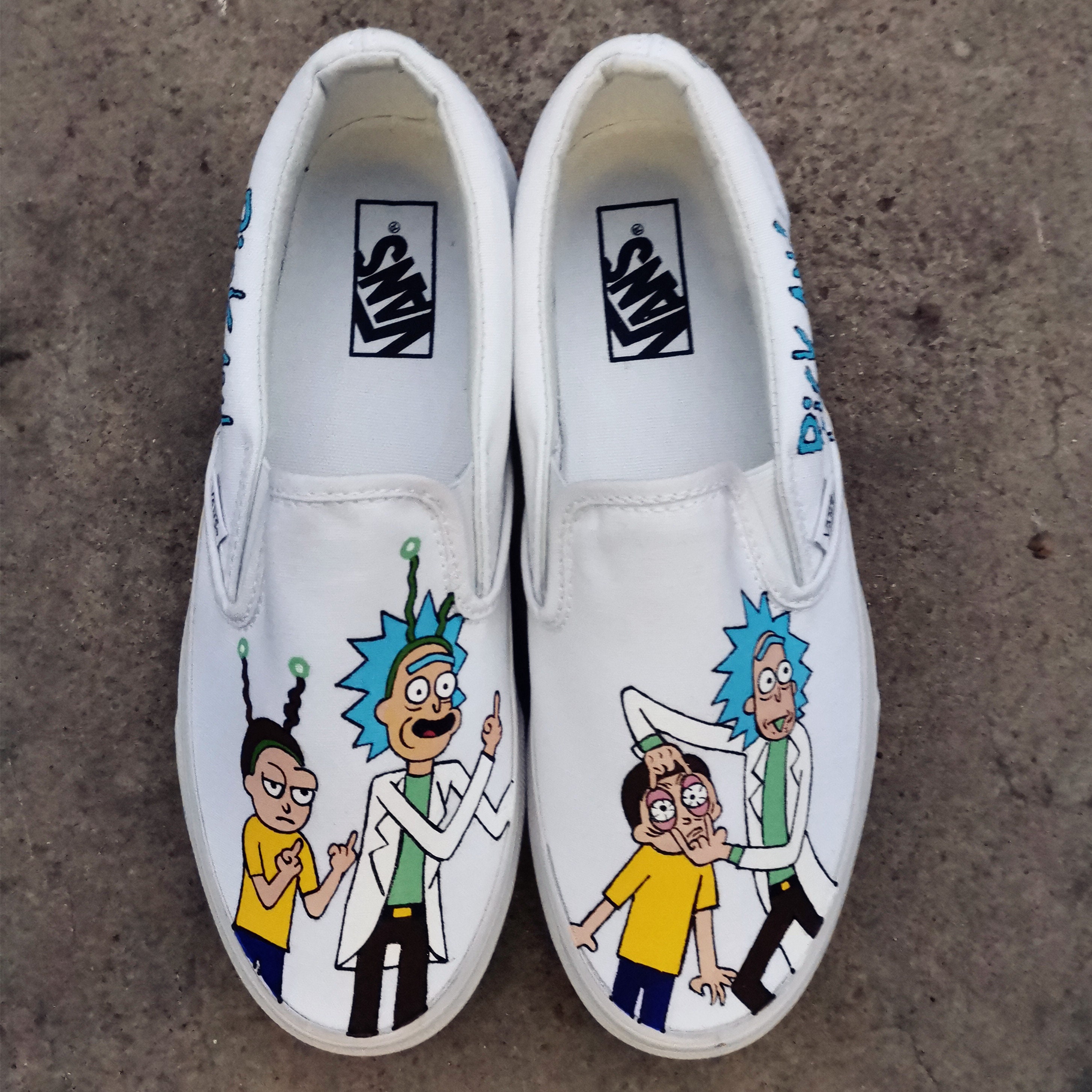 Custom Handmade Desinger Rick And Morty unisex Shoes Birthday | Etsy