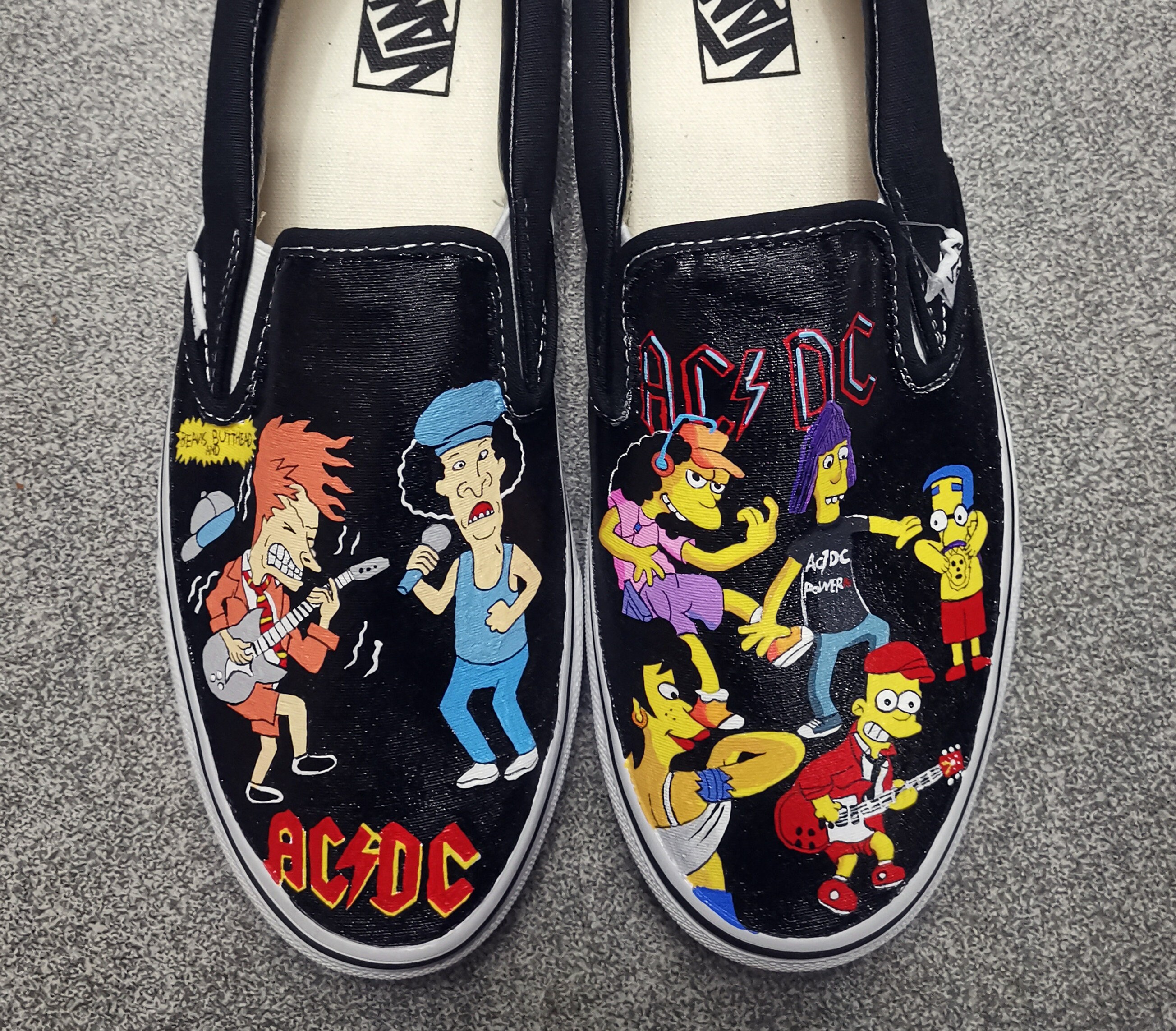 Zapatos vans personalizados ACDC Zapatos vans personalizados ACDC