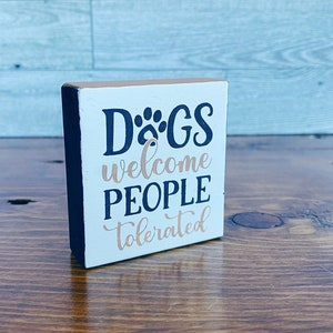Dog Life Mini Sign / Dog Themed Tier Tray Decor / Dog Life Mini Decor
