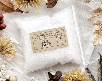 Sea Salt – No. 01, Dried Herbs, Dried Botanicals, Bulk Herbs, Natural History, Curiosity, Apothecary, Altar Decor, Unique Gift