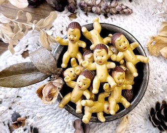 One Tiny Vintage Plastic Baby, Mini Plastic Babies, Antique Toys, Vintage Doll, Bisque Doll, Curiosity, Oddity, Altar Decor, Unique Gift