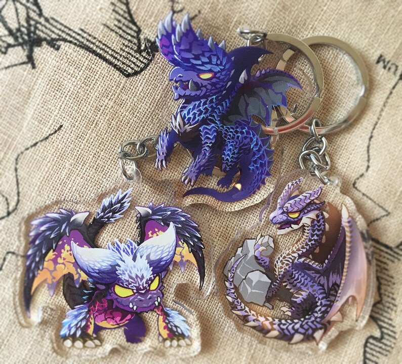 MHW Monster Hunter World Iceborne Doubleside Charms Etsy