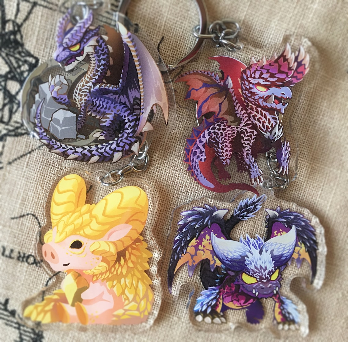 MHW Monster Hunter World Iceborne Doubleside Charms Etsy