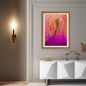 affiche rose d'impression d'hippocampe | Art mural rose pâle et or | Décoration murale marine | Impression abstraite océan profond | Décoration murale de chambre à coucher | uvres d'art pour la maison