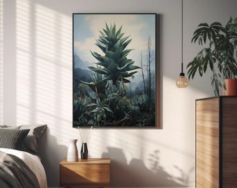 Stampa artistica di pianta di agave: fotografia naturalistica del deserto (download digitale)