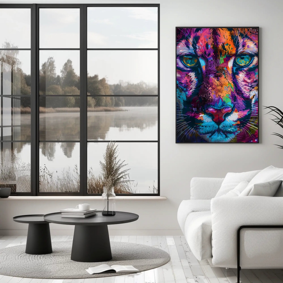 Hyperrealistic Panther Portrait: Abstract Wild Animal Art (digital ...