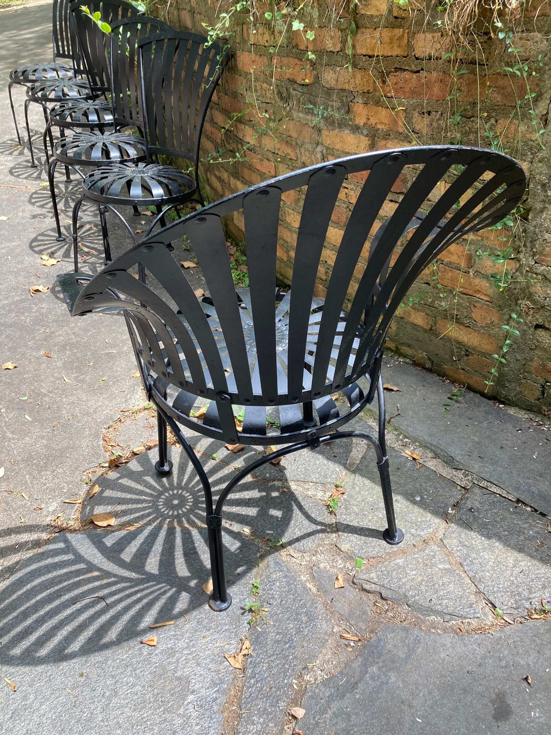 Francois Carre Fan Back Garden Chair Etsy