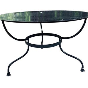 rustic european vintage iron garden table, made in france