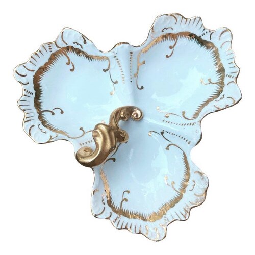 Gilded shops porcelain olive dish