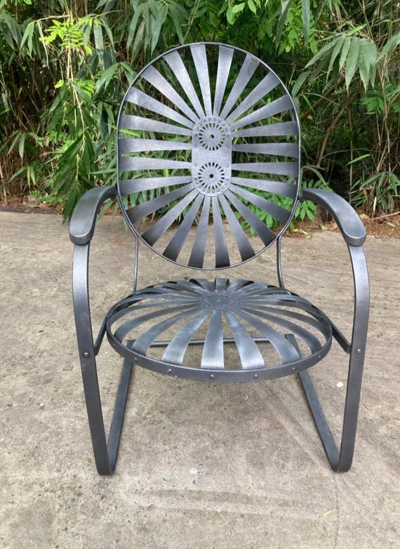 Francois Carre Large Cantilever Sunburst Garden Chair - Etsy