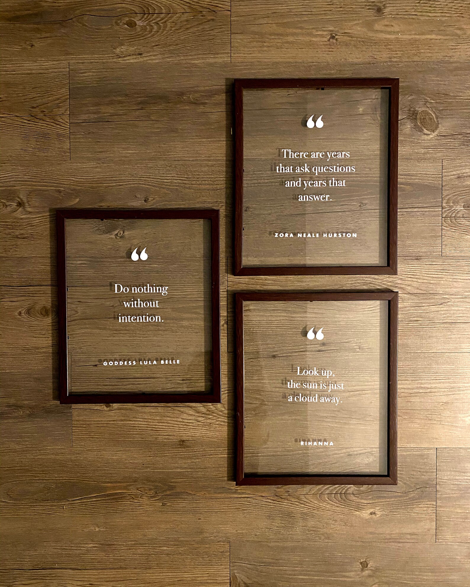 Custom Floating Glass Quote Wall Art Favorite Quote Wall Art Etsy