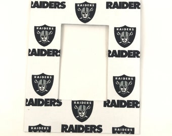 Tissue Box Cover Made With Las Vegas Raiders Fabric
