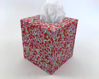 Tissue Box Cover Made With Floral Fabric (Liberty of London)