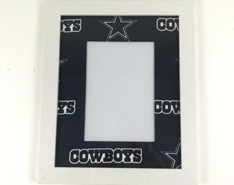 Sports Fan Mat Made With Dallas Cowboys Fabric (Includes Wall Frame)