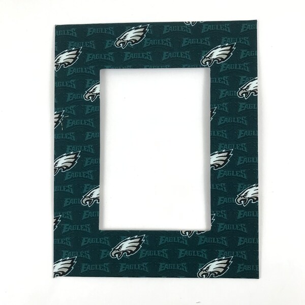 Sports Fan Photo Mat Made With Philadelphia Eagles Fabric (Mat ONLY does not include frame)