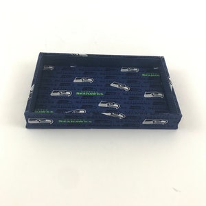 Catchall Tray Made With Seattle Seahawks Fabric (Rectangle)