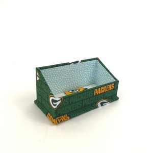 Business Card Holder Made With Green Bay Packers Fabric