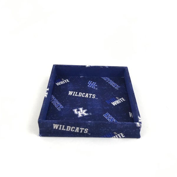 Catchall Tray (Square) Made With Kentucky Wildcats Fabric