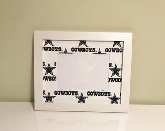 Sports Fan Mat Made With Dallas Cowboys Fabric (Includes Wall Frame)