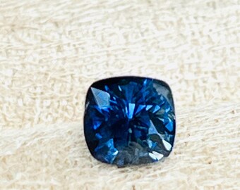 Natural Blue Sapphire 1.16 Ct's, Ink Blue Sapphire, Royal Blue Sapphire for Ring, Cushion Engagement Ring, Blue Sapphire Loose, Unheated