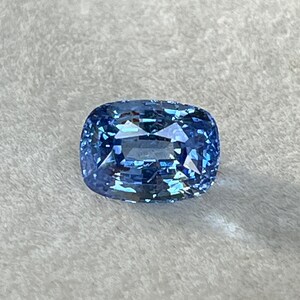 3.20 Cts Unheated Blue Sapphire Loose Gemstone, Cushion Blue Sapphire Engagement Ring White Yellow Gold Jewelry, Anniversary gift for her
