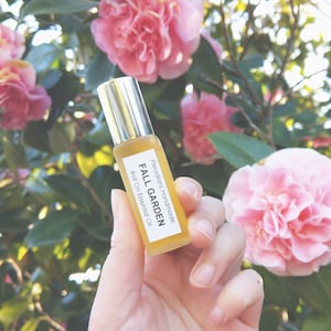 Fall Garden Essential Oil Roller Perfume, Wattle, Cedarwood, Fragonia, Valentine&#39;s Gift For Her