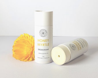 Honey Myrtle Organic Natural Deodorant Stick With No Baking Soda And Aluminum
