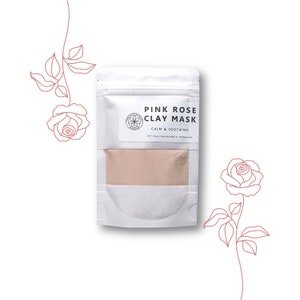 Pink Rose Facial Clay Mask For Sensitive Skin