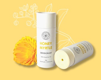 Honey Myrtle Organic Natural Deodorant Stick With No Baking Soda And Aluminum