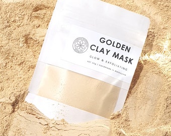 Golden Exfoliating Organic Rosehip Tumeric Manuka Honey Facial Clay Mask