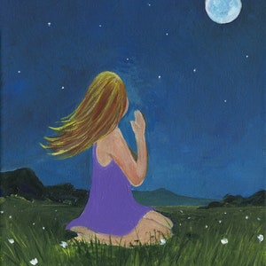Bambino della Luna / Biglietti di auguri / Luna piena / Biglietti di auguri sulla Luna / Biglietti di auguri vuoti
