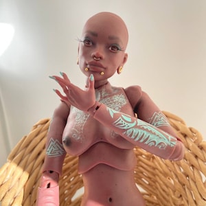 Dark skin tone BJD doll 30cm