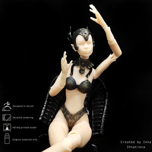 3d gedruckte BJD Puppe Elfe mit Outfit 30 cm