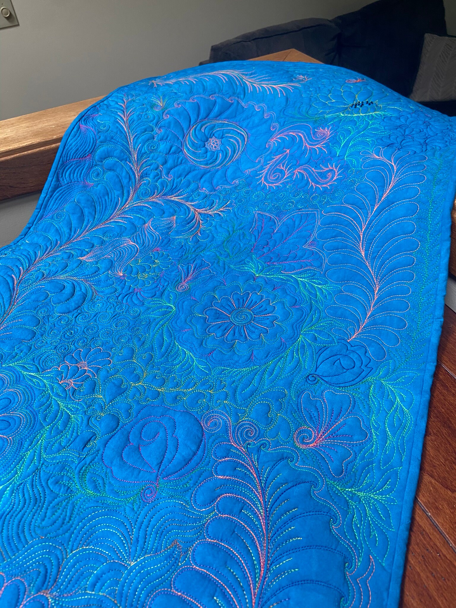 Blue Graffiti Quilt Wall Hanging - Etsy