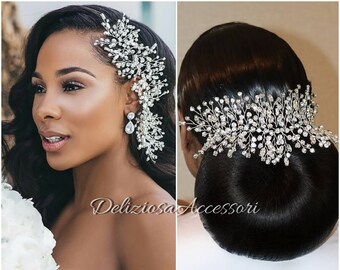 Diamante Capelli Pettine Cristallo Copricapo Da Sposa Strass Abito Da Sposa Accessori
