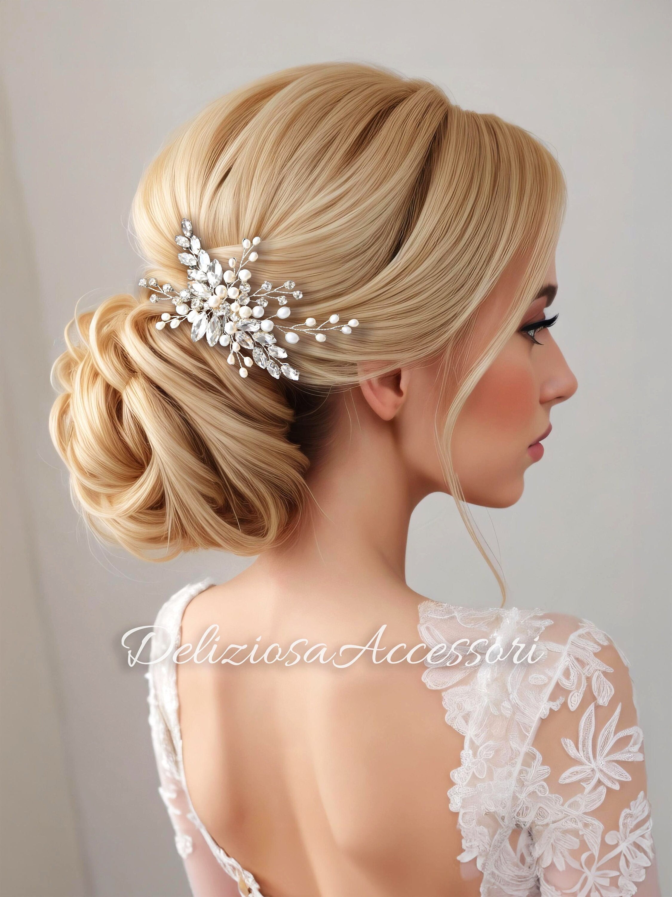 How to Wear a Beaded Hair Comb Accessory with your Veil – One Blushing  Bride Custom Wedding Veils
