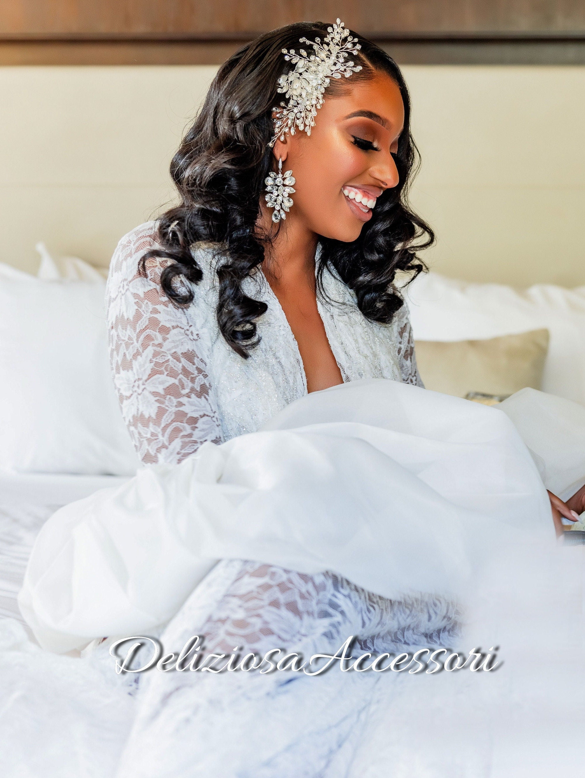 50 Darling-Look Curly Hairstyles For Black Women | Natural hair wedding, Black  brides hairstyles, Curly wedding hair