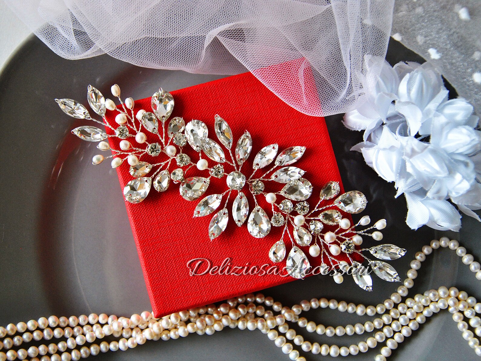 bridal diamond headpiece
