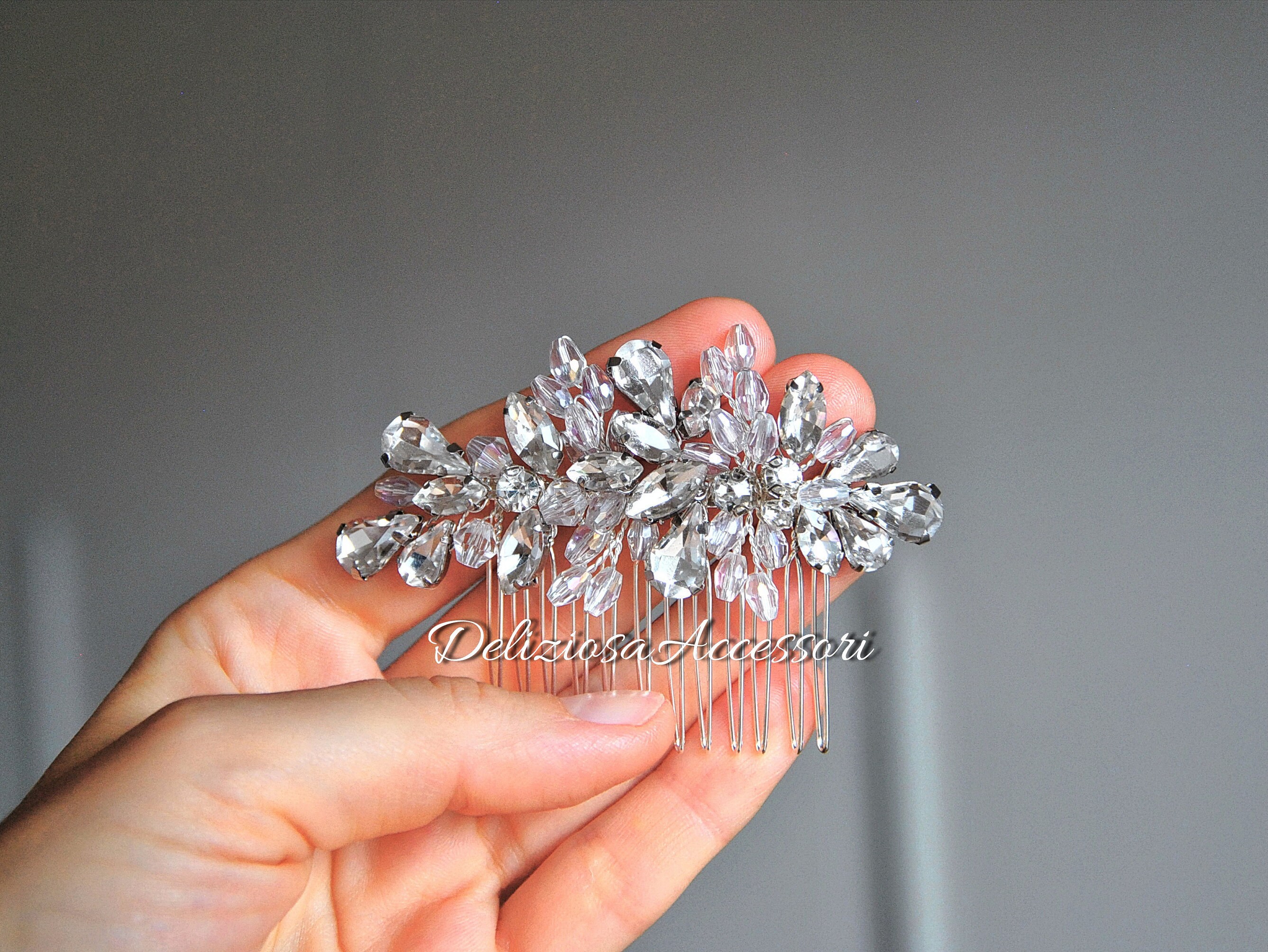 Hair clip The diamond hair clip in the hair of a woman  CanStock