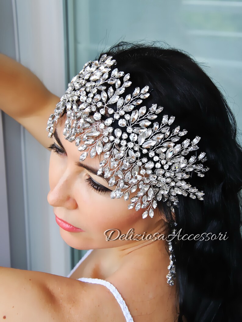 large bridal headpiece