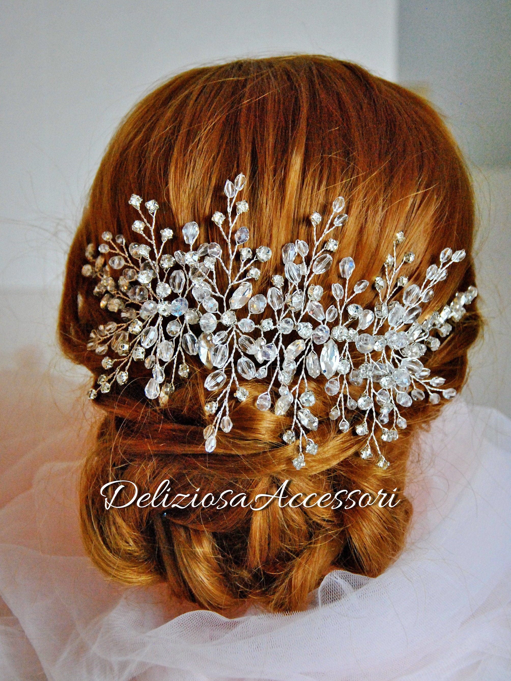 bridal diamond headpiece