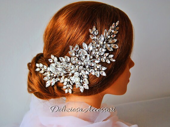 Flexible Diamante Pearls Beaded Hair Vine for Wedding Party Bridesmaid Bridal UK 