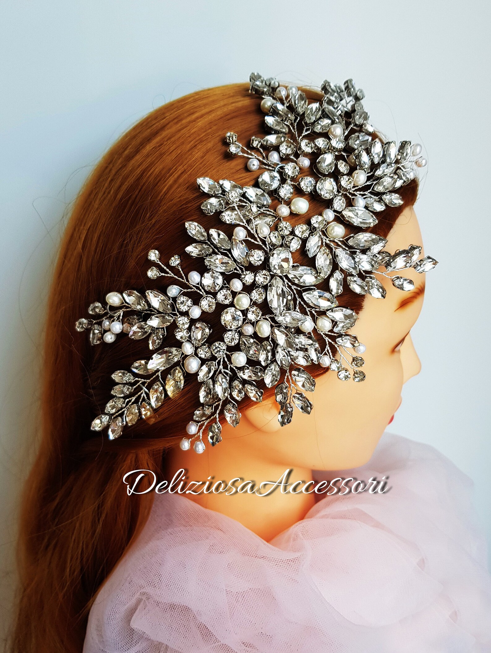bridal diamond headpiece
